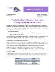 Preview of Purple Line Transit Partners Short-Lists 3 Design-Build Contractor Teams
